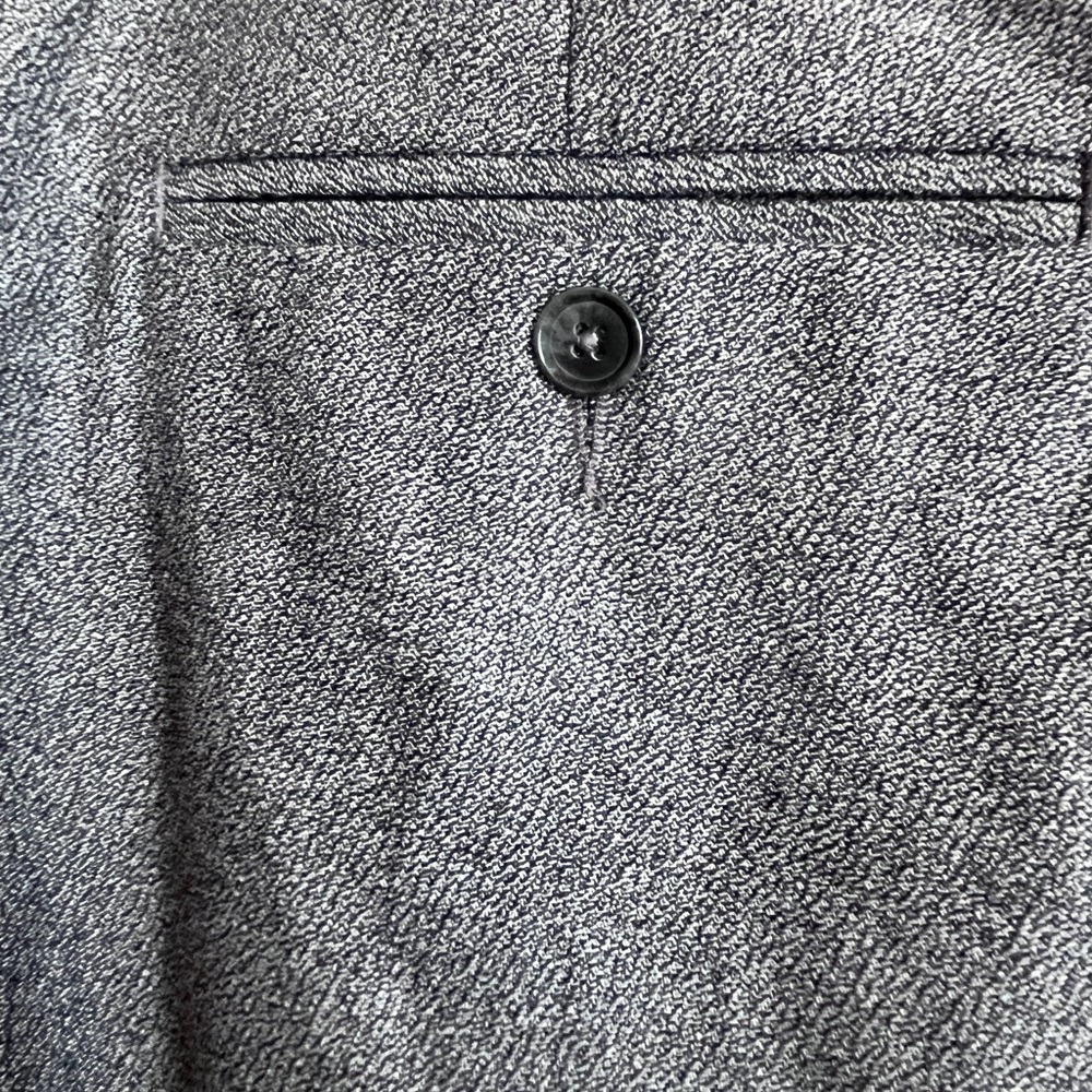 Calvin Klein Light Gray Black Patterned Trousers … - image 8